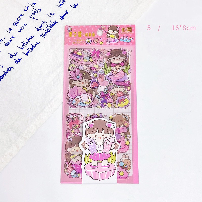 Set 5 Tấm Sticker Cung Hoàng Đạo, Gói Nhãn Dán Trang Trí Phụ Kiện 16x8cm