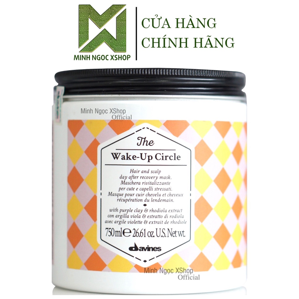 Mặt nạ tái tạo sức sống cho tóc và da đầu Davines The Wake Up Circle 750ML