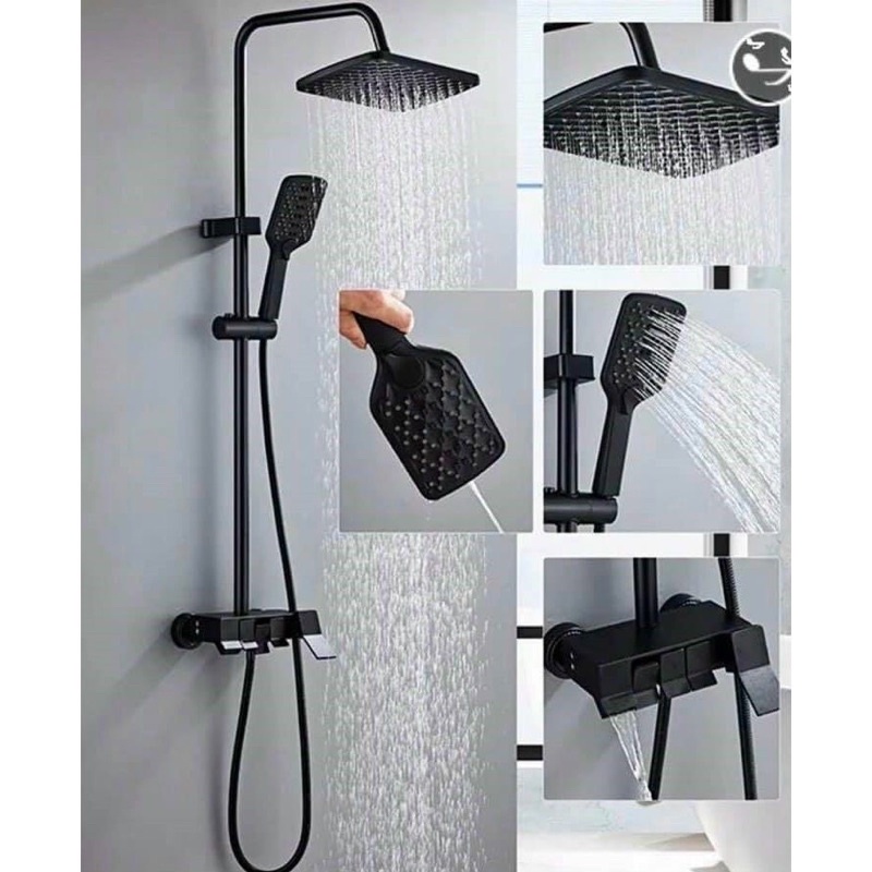 Sen Cây Tắm Đứng Nóng lạnh Phím đàn Inox SUS 304 màu đen giá rẻ tại Hà Nội, Tphcm