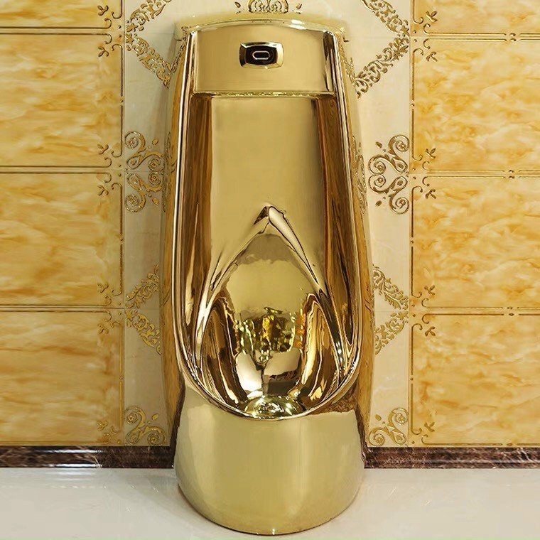 Bồn Tiểu Nam Mạ Vàng Cảm Ứng đặt sàn