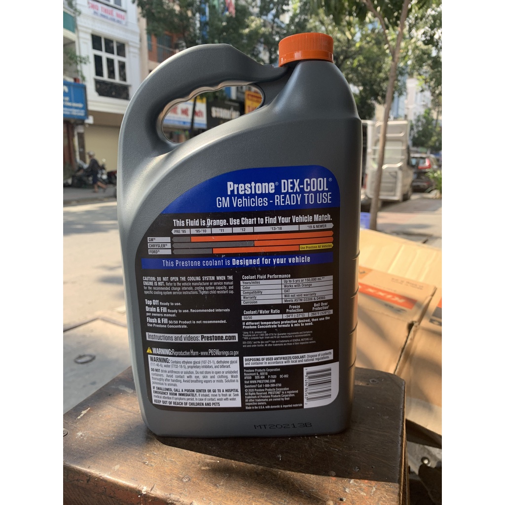 NƯỚC GIẢI NHIỆT , LÀM MÁT ĐỘNG CƠ PRESTONE 3,78L