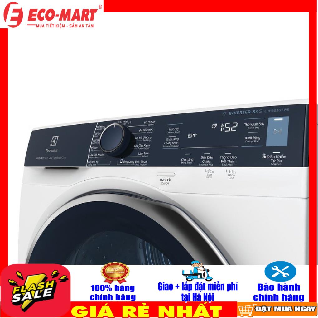 Máy sấy Electrolux  bơm nhiệt EDH803Q7WB 8 kg