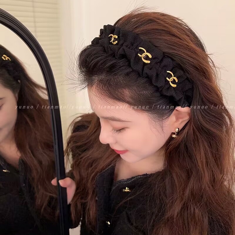 Băng đô bờm tóc logo thương hiệu phong cách Hàn Quốc