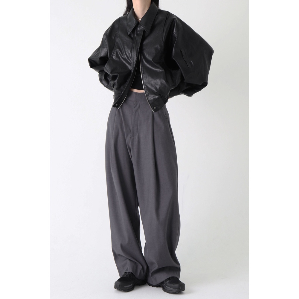 Áo khoác da bomber da pu bo chun