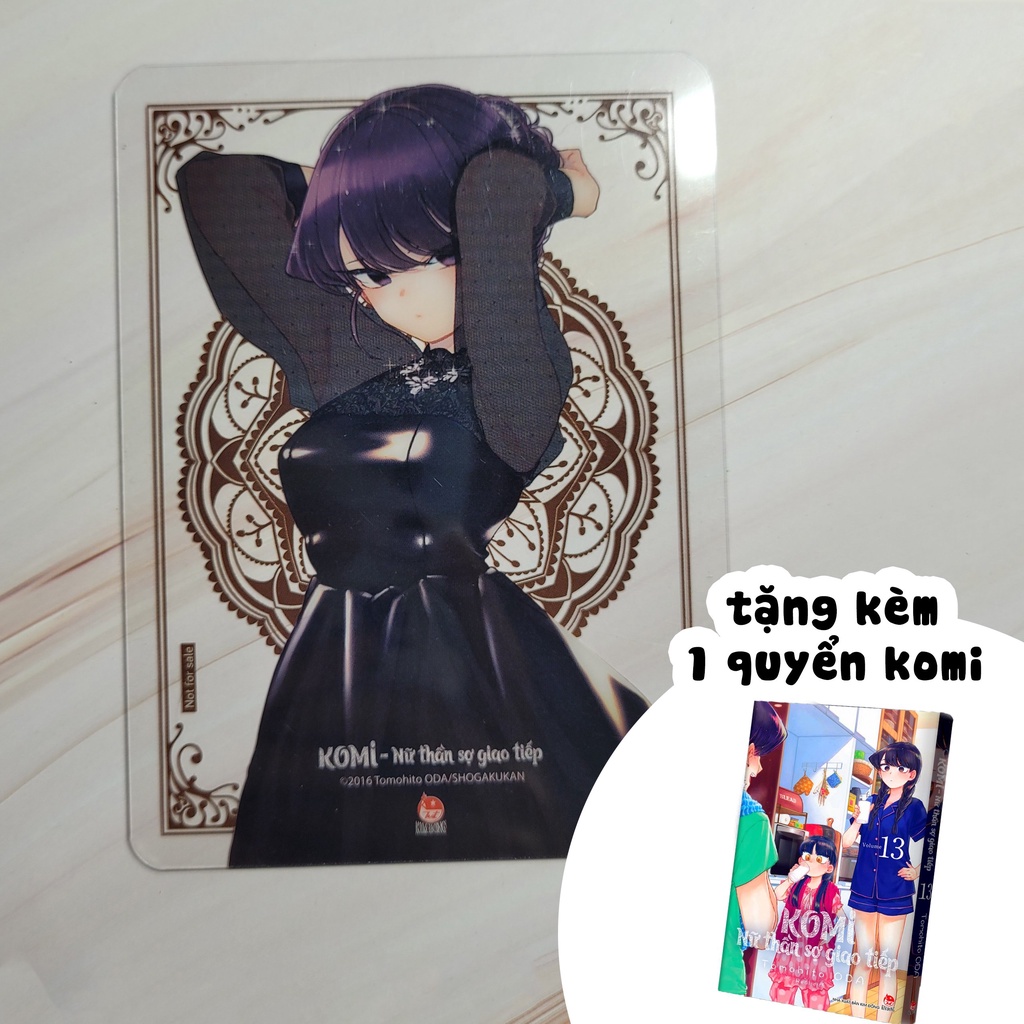 Card PVC Komi Nữ Thần Sợ Giao Tiếp + 1 Quyển Komi