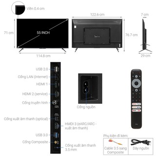 Google Tivi TCL 4K 55 inch 55Q636