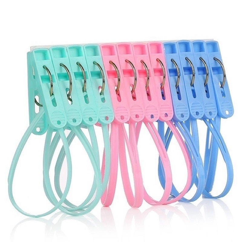Set 12 Kẹp Phơi Quần Áo Chống Gió Thổi