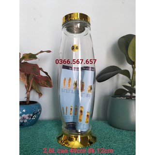 Bình thủy tinh ngâm rượu 2,6 lít phú hòa sx tại vn