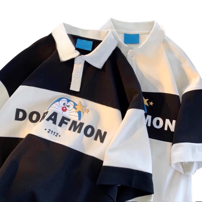 [ Rẻ vô địch ] Áo polo form rộng tay lỡ unisex - dorafmon