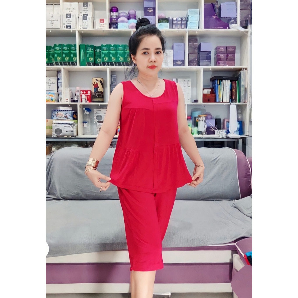 TPS181(L...6XL)6️⃣8️⃣Bộ lửng sát nách tầng thun lụa visco bigsize vnxk L..6XL TuyenPhan bigsize 50..95 kg(BẢNG MÀU SỐ 2)