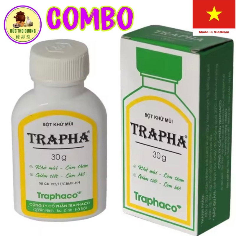 Bột khử mùi TRAPHA - Combo