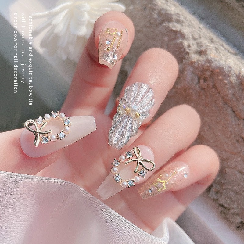 Charm nail, phụ kiện trang trí móng tay đính đá 2749-2750