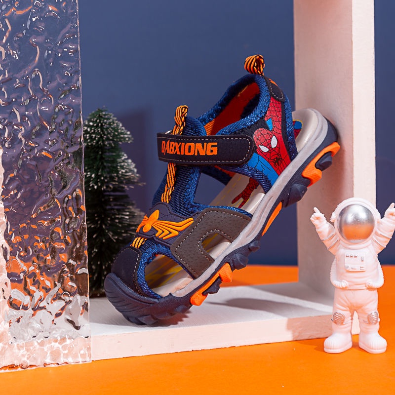 Giày Xăng Đan Đi Biển In Hoạt Hình Người Nhện Thời Trang Mùa Hè Cho Bé Trai