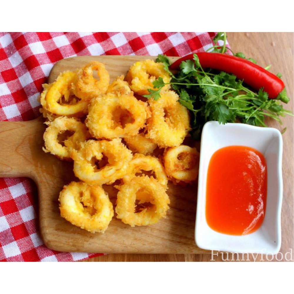 Mực Khoanh Tươi – Mực Khoanh Tẩm Bột Chiên Xù –  – Funnyfood