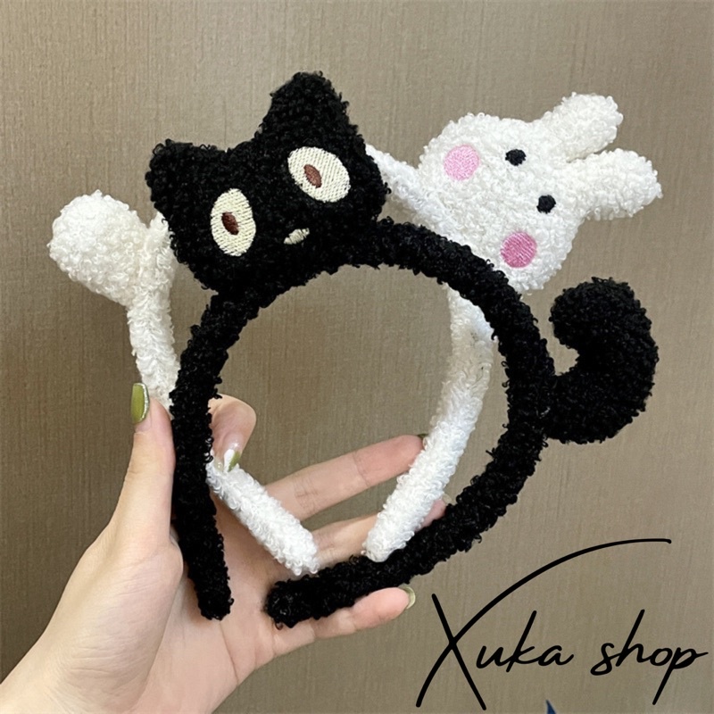 Băng đô cài tóc hình con mèo cho nữ, Cài tóc con mèo phong cách Hàn Quốc