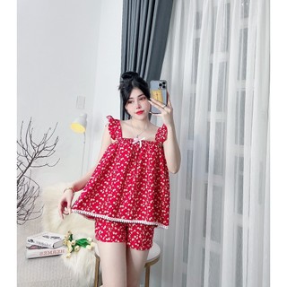 Sét bộ ĐÙI lụa hoa nhí siêu mát