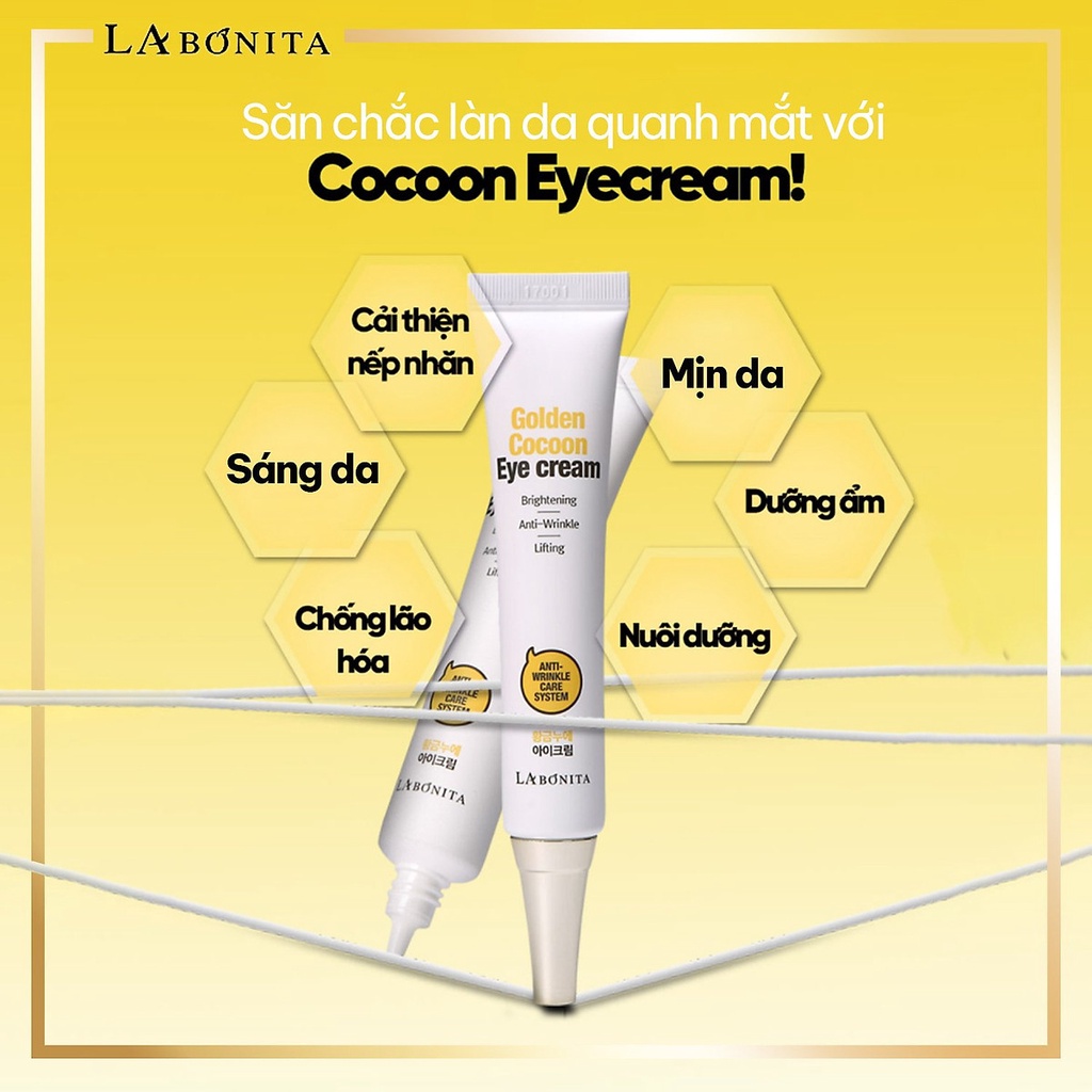 Kem dưỡng mắt La Bonita Golden Cocoon Eye Cream 30ml