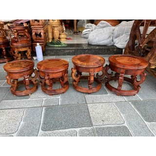 Đôn gỗ tròn kỷ gỗ thờ cúng gỗ hương nhiều kích thước, mặt ghế 20cm Nội Thất