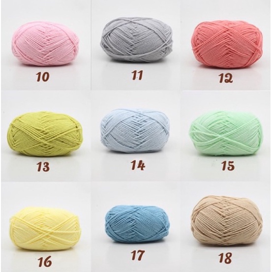 Len milk cotton 50g mác đen  - Phụ kiện làm đồ handmade