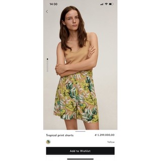 Quần short hoa Mango auth vợt sale