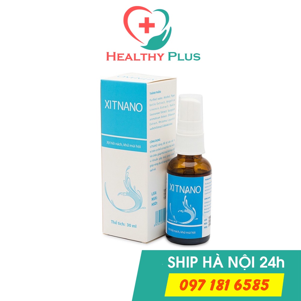 ✔️️️️XITNANO xịt hôi nách, khử mùi hôi cơ thể, hôi chân - Chai 30ml - Xịt Nano