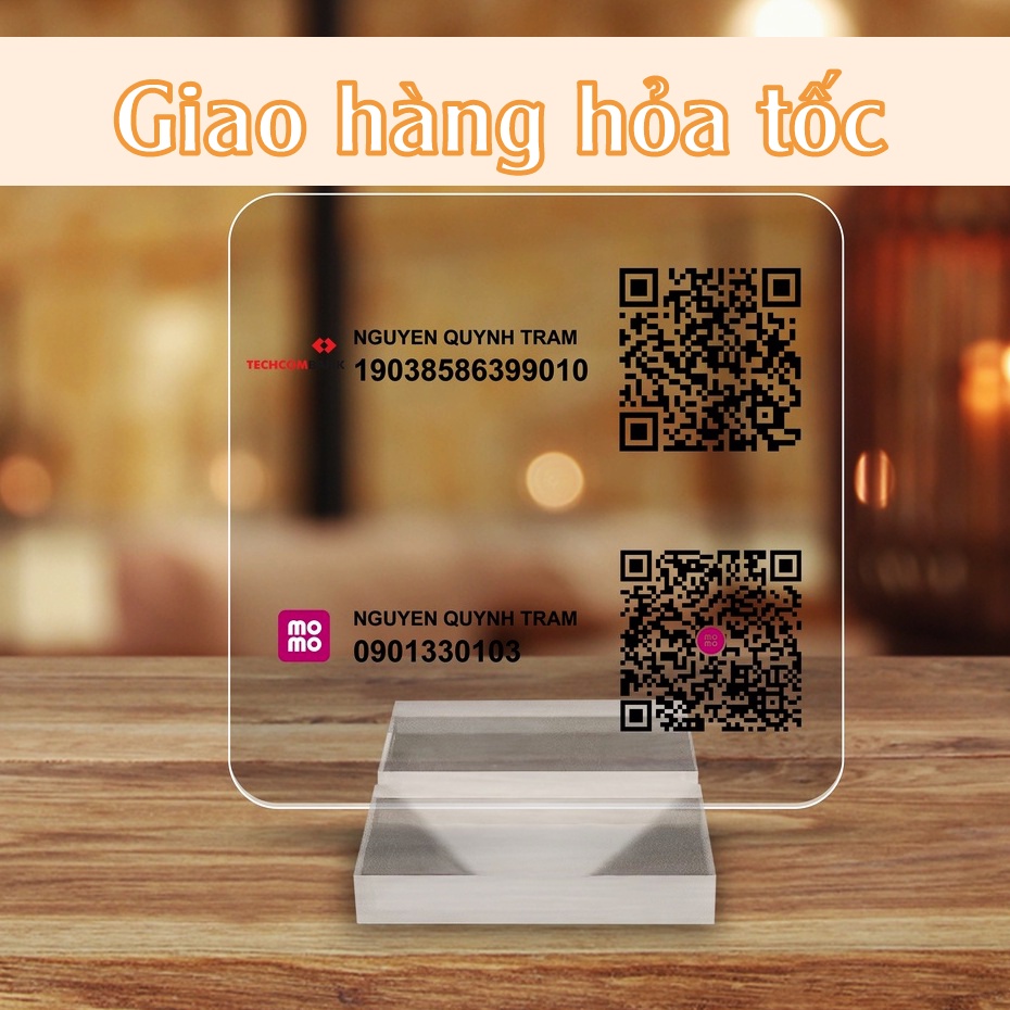 (Giao hỏa tốc ) Mã QR CODE để bàn bằng mica bền đẹp chất lượng cao cấp