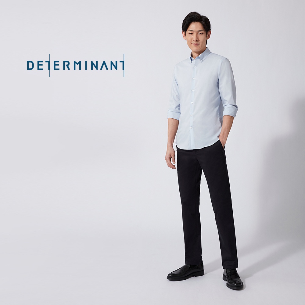 Quần nam kaki năng động ống chất Twill Cotton bền màu chống sờn vải thương hiệu Determinant - màu Đen 1608NZ [DETSP01]