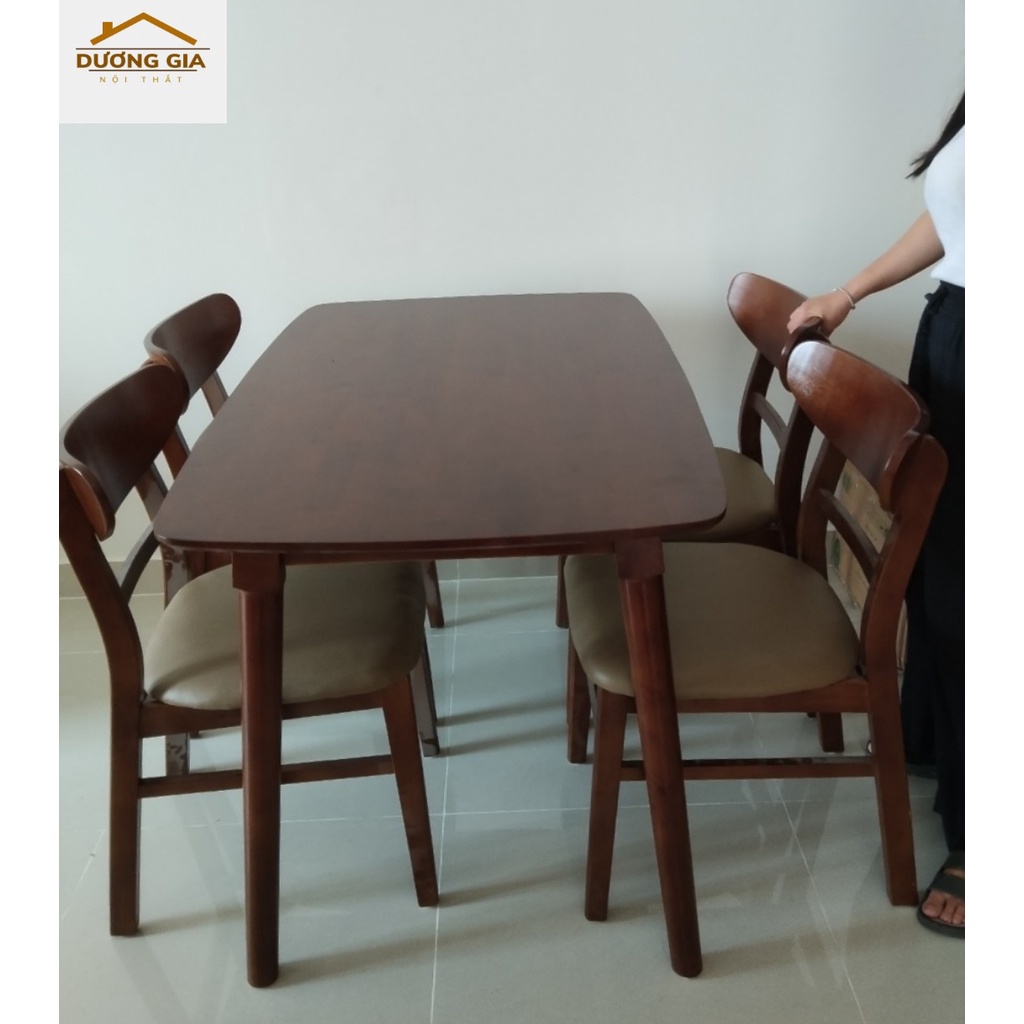 BỘ bàn ăn gỗ gia đình - bàn ăn 4 ghế