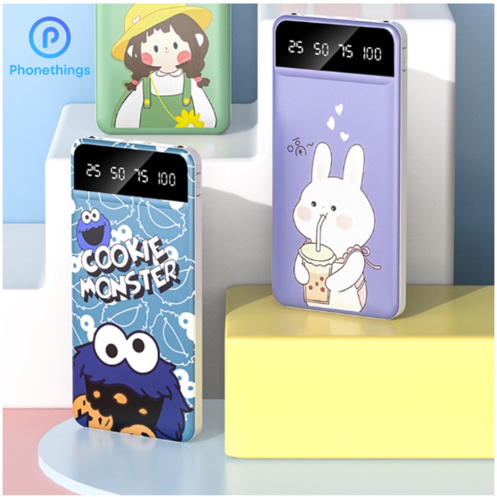 Pin sạc dự phòng S P 10000mAh không kèm dây mini có màn hình Led - Bảo hành 6 tháng