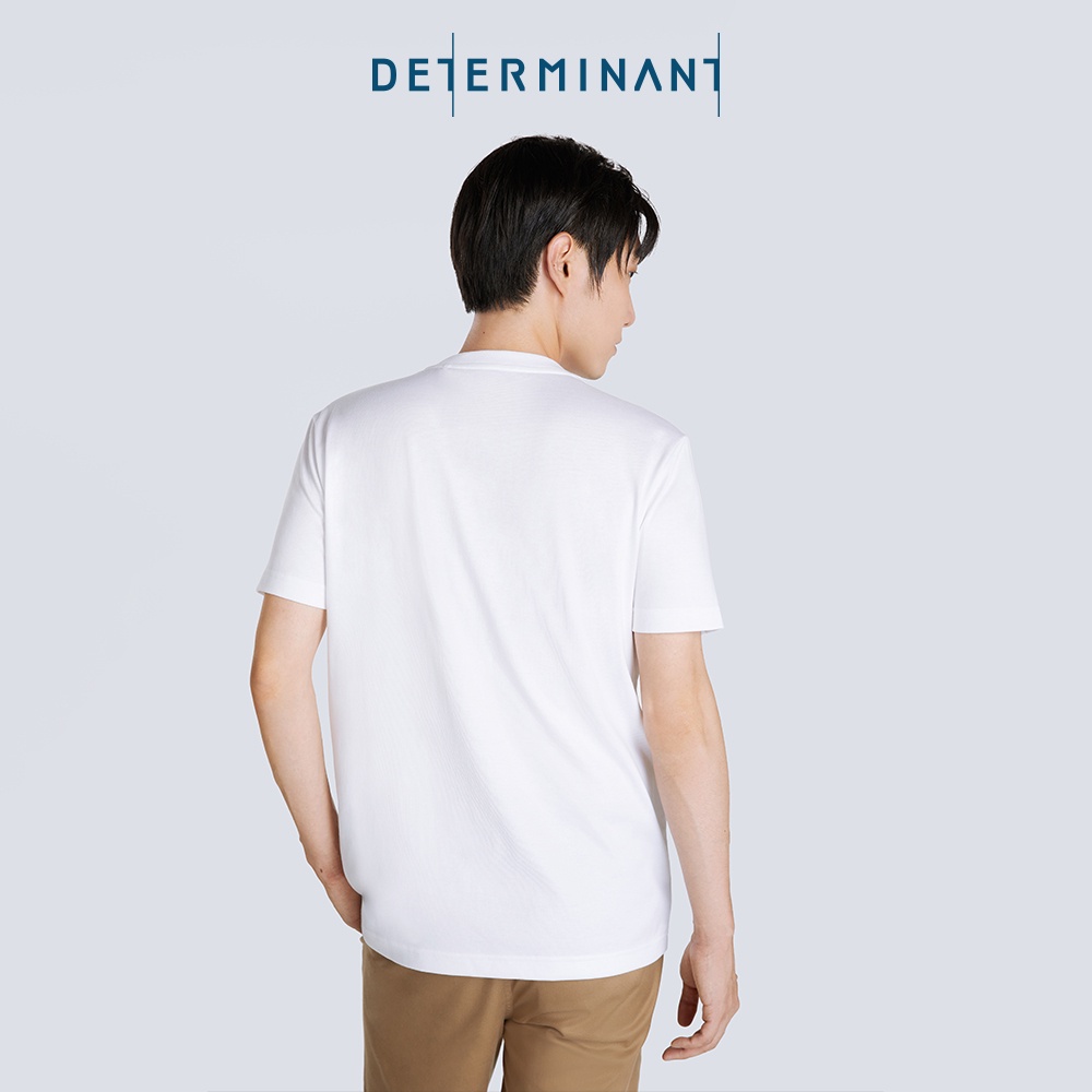 Áo thun nam Cotton Jersey kháng khuẩn bền màu thương hiệu Determinant - màu Trắng nhạt phối túi [T03]