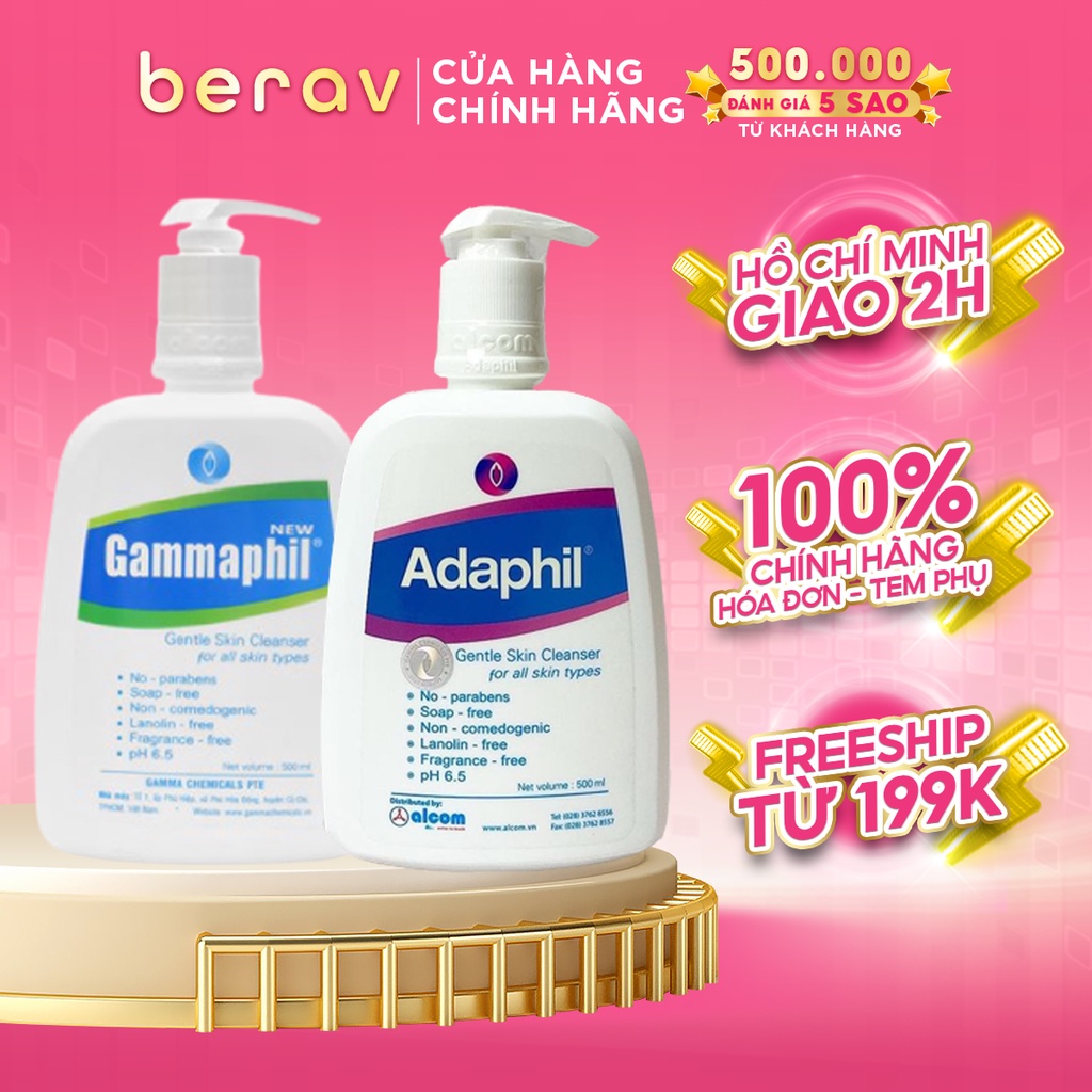 Sữa Rửa Mặt Và Toàn Thân Gammaphil/Adaphil Gentle Skin Cleanser Gamma 125/500ml
