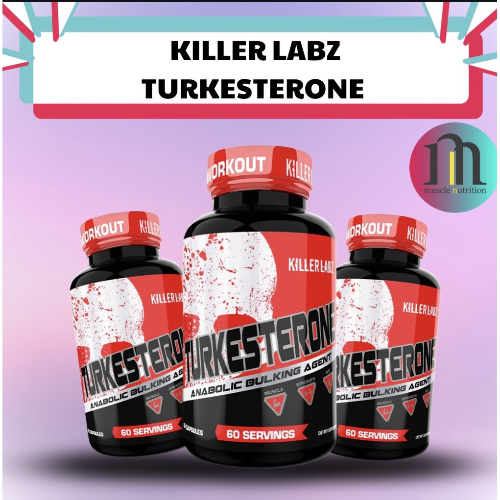 Killer Labz Turkesterone - Hỗ trợ tăng cơ gấp 10 lần - phục hồi nhanh chóng - 100% Organic - Hộp 60 Viên