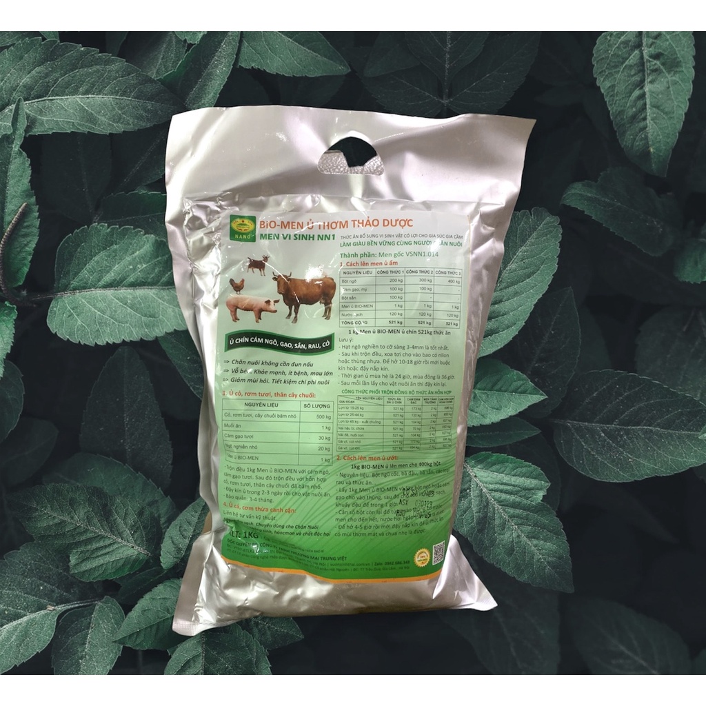 Men ủ vi sinh thảo dược, làm chín thức ăn chăn nuôi BIO-MEN
