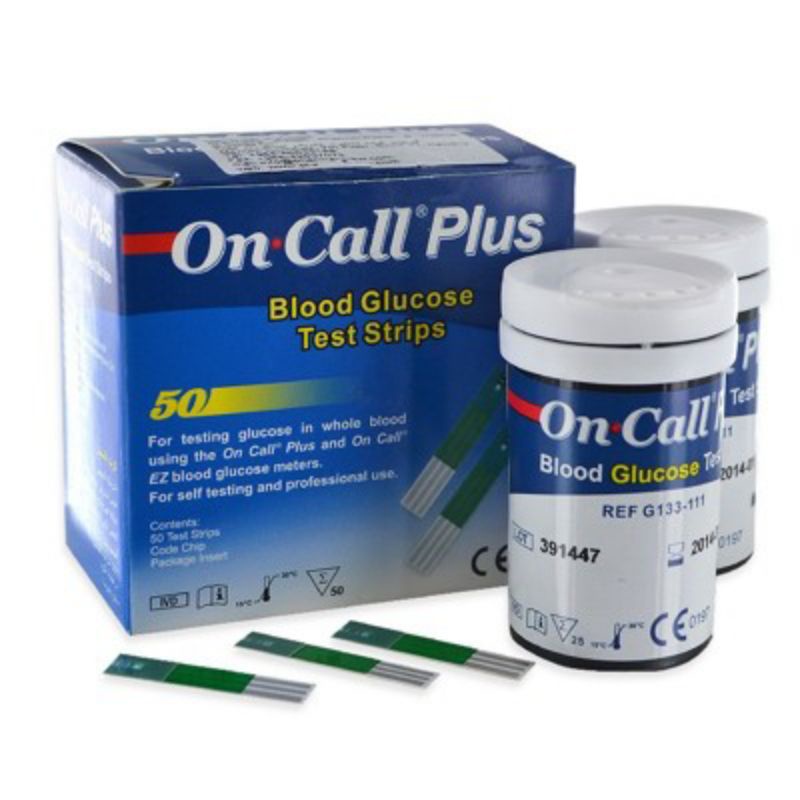 Que thử đường huyết On Call Plus (25-50 que) NHẬP KHẨU CHÍNH HÃNG, CÓ TEM PHỤ