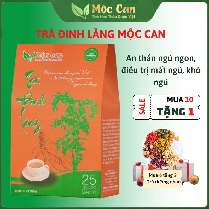 Trà đinh lăng Mộc Can trà an thần ngủ ngon cải thiện tình trạng mất ngủ 25 túi lọc