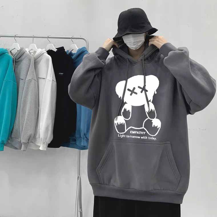 ÁO KHOÁC NỈ BÔNG CAO CẤP VẢI ĐẸP MỀM MỊN CÓ NÓN ÉP HÌNH GẤU EMPATHY - ÁO KHOÁC HOODIE TRẺ TRUNG NĂNG ĐỘNG PHONG CÁCH | BigBuy360 - bigbuy360.vn