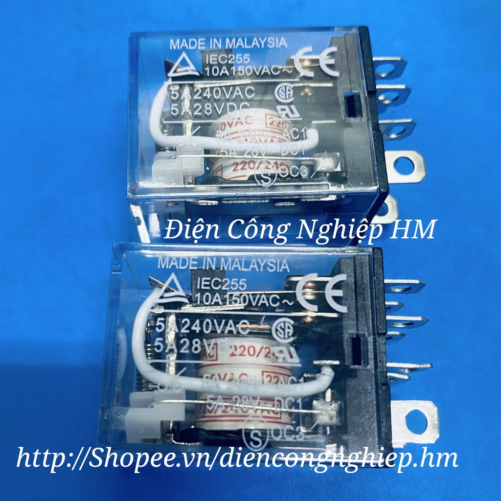 Rơ le Relay trung gian 8 chân, 14 chân các loại 12V, 24V, 110V, 220V, 380V