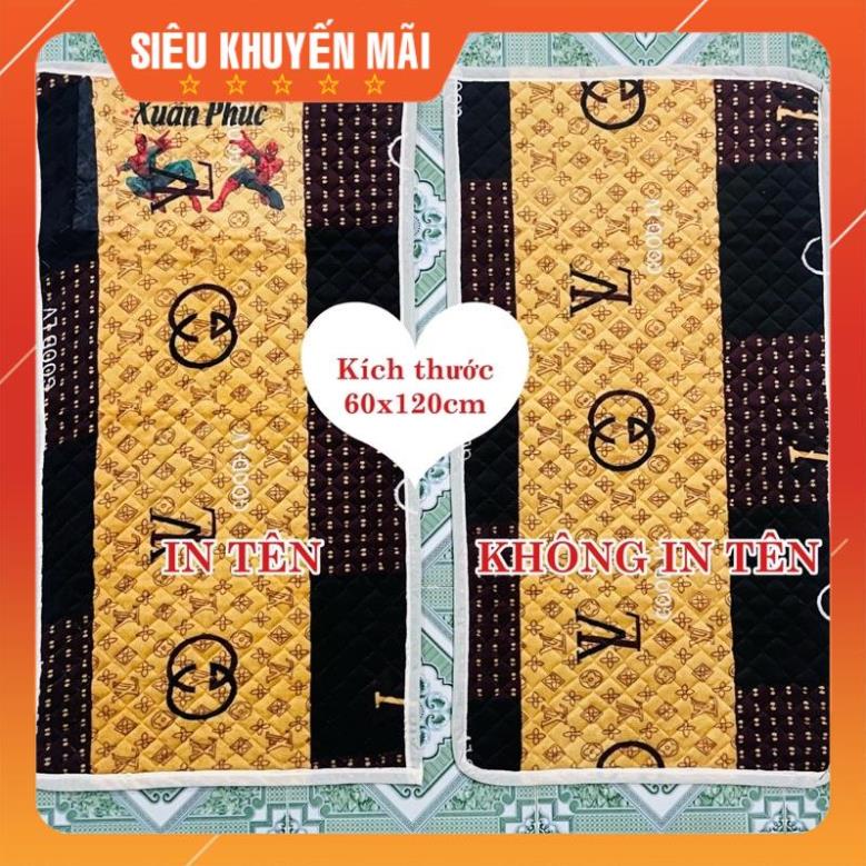 Thảm trải giường lưới cho bé đi học in tên theo yêu cầu Nhóc Sule