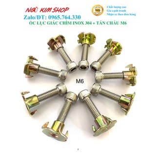 Ốc lục giác chìm m6 inox304 + tán chấu m6 bắt loa _ hàng xịn