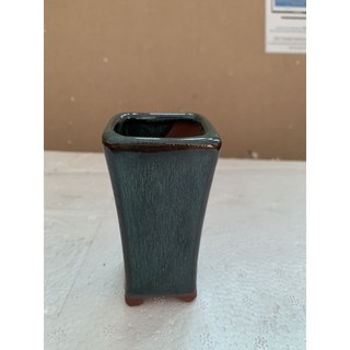 Chậu ống mini gốm bát tràng men xanh