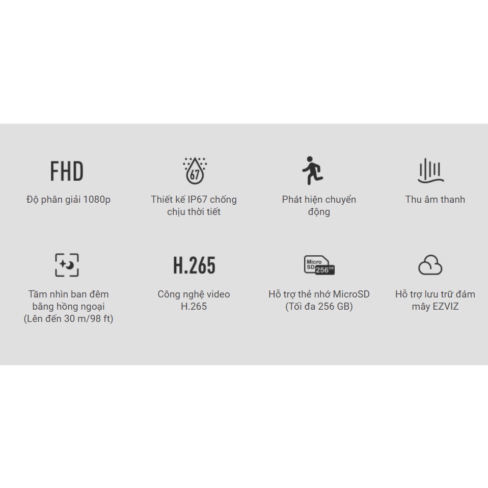 Camera Wifi ngoài trời EZVIZ C3TN 2MP hình ảnh sắc nét bảo hảnh 24 tháng