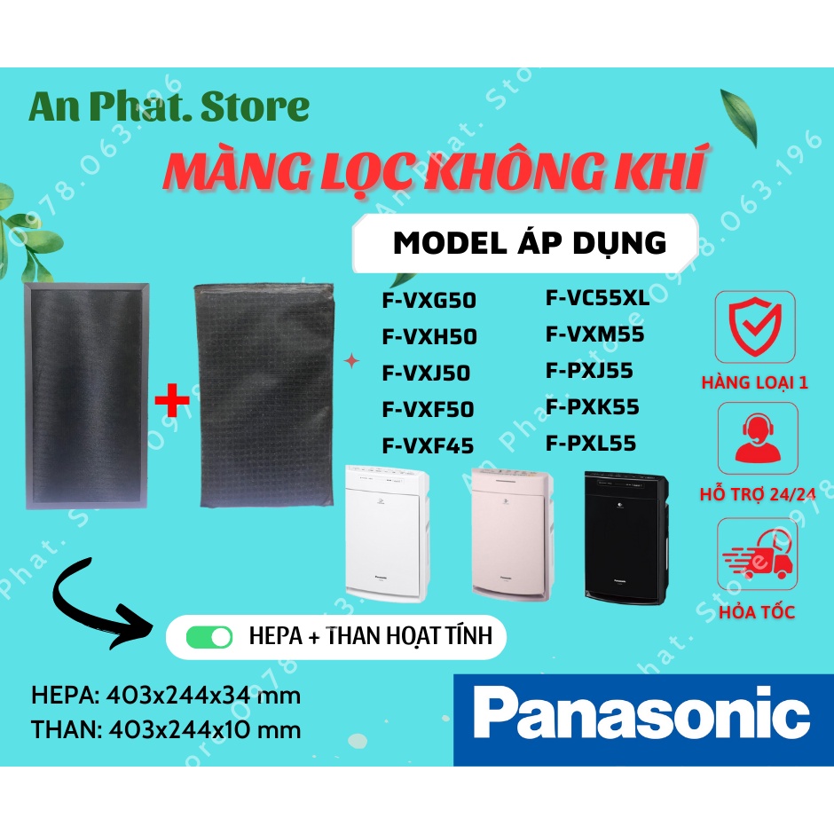 (LOẠI 1) Màng lọc dành cho máy PANASONIC có model: F-VXG50; F-VXF45; F-VXF50, F-VC55XP, F-VXH50, F-VC55XL,  F-VXJ50,... | BigBuy360 - bigbuy360.vn