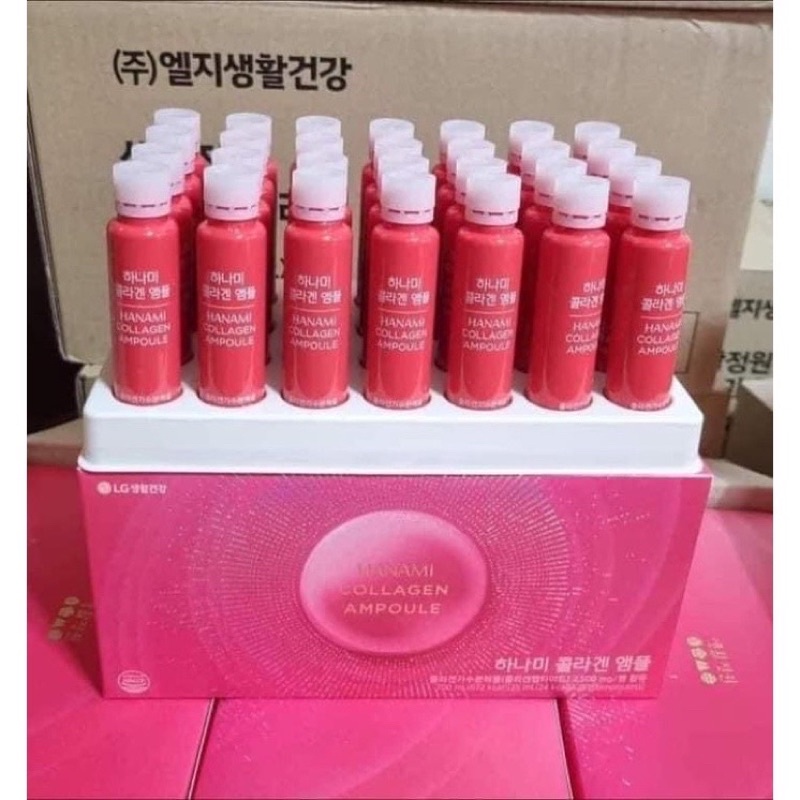 Nước Uống Collagen Hanami LG Cao Cấp Hàn Quốc Hộp 28 Lọ x 25ml, Làm Đẹp Da Và Chống Lão Hoá