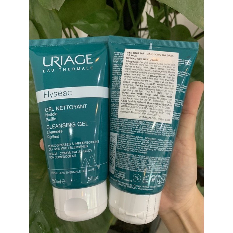 GEL RỬA MẶT URIAGE HYSEAC CHO DA DẦU MỤN 150ml NỘI ĐỊA PHÁP