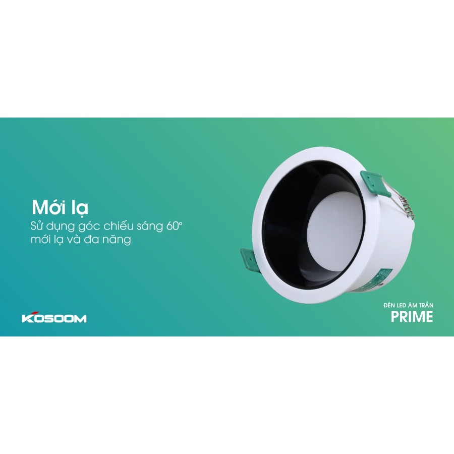 Đèn âm trần Chống Chói Chiếu Sâu KOSOOM Prime 10W, 15W, 20W, bảo hành 3 năm