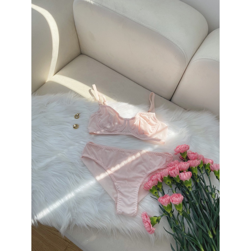 [Candy Lưới] Set Nội Y Bra Lưới Mịn Có Gọng Mút Thiết Kế Timin | BigBuy360 - bigbuy360.vn