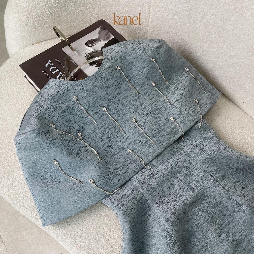 Váy liền KANEL 2 dây, chụp đính đá - V1627