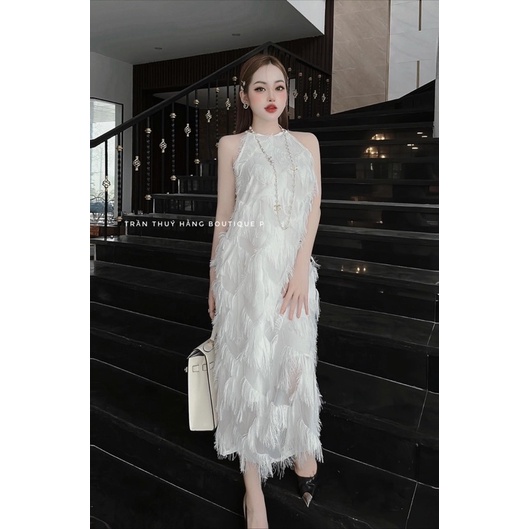 Váy xinh lông vũ đi tiệc đi biển bao đẹp - A10
