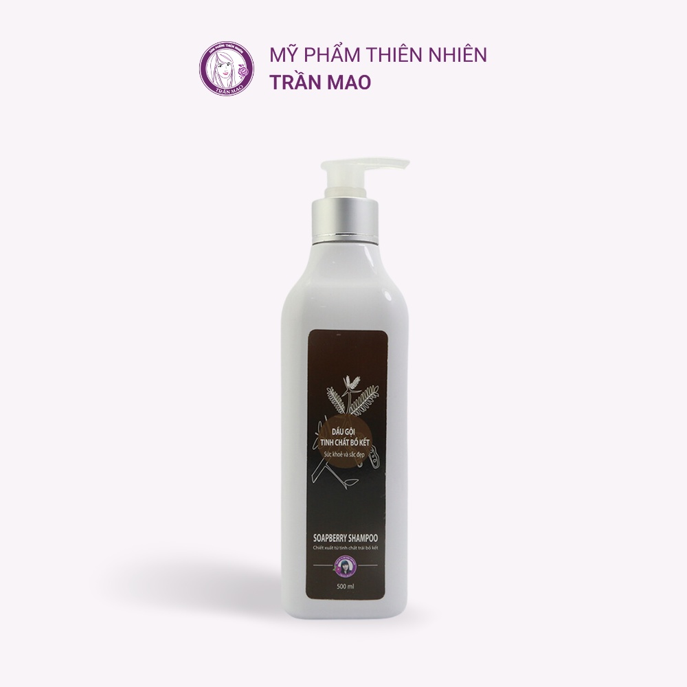 Dầu Gội Thiên Nhiên Bồ Kết Trần Mao (500ML) - Giảm Gãy Rụng, Kích Thích Mọc Tóc, Phục Hồi Sâu Cho Tóc