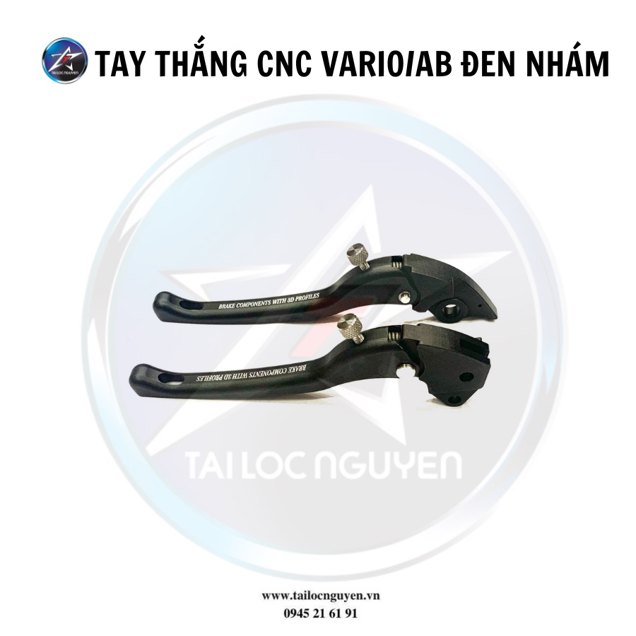 CẶP TAY THẮNG CNC VARIO/AB MÀU ĐEN NHÁM